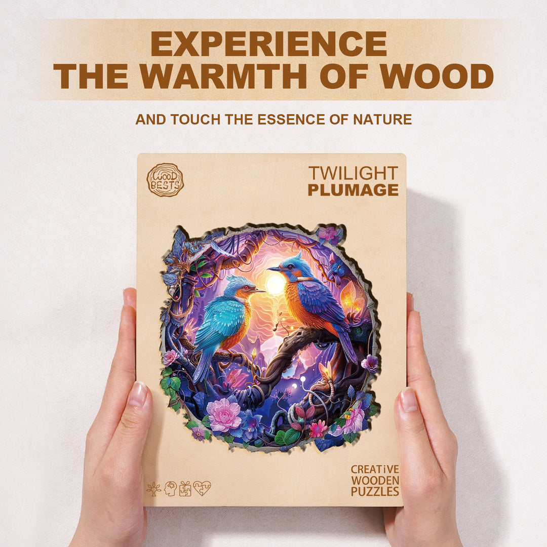 Twilight Plumage Wooden Jigsaw Puzzle