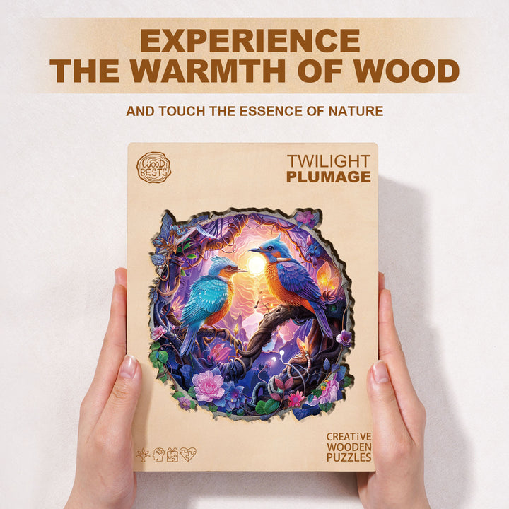 Twilight Plumage Wooden Jigsaw Puzzle