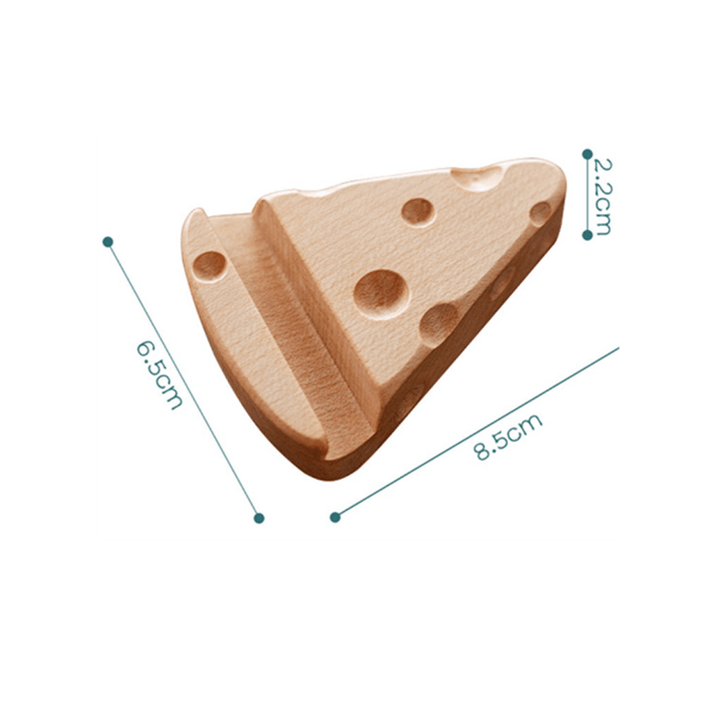 Wooden cheese-shaped bottle opener made from natural maple, showcasing warm tones and unique design.