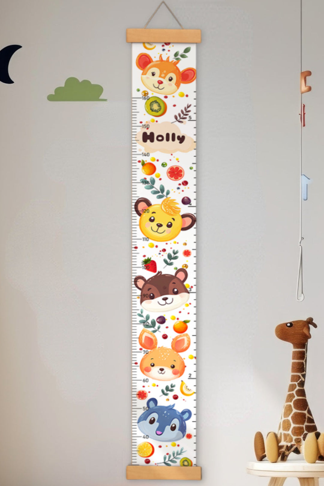 Règle de hauteur personnalisée mignonne en toile suspendue