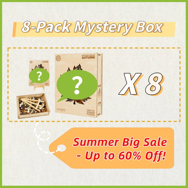 8-Pack Mystery Gift Box: Wooden Puzzle Bestsellers