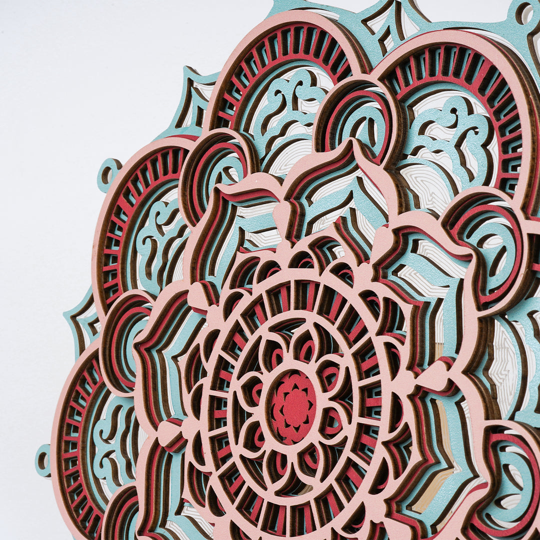 Wooden Mandala Atmosphere Light-Luminous Bloom