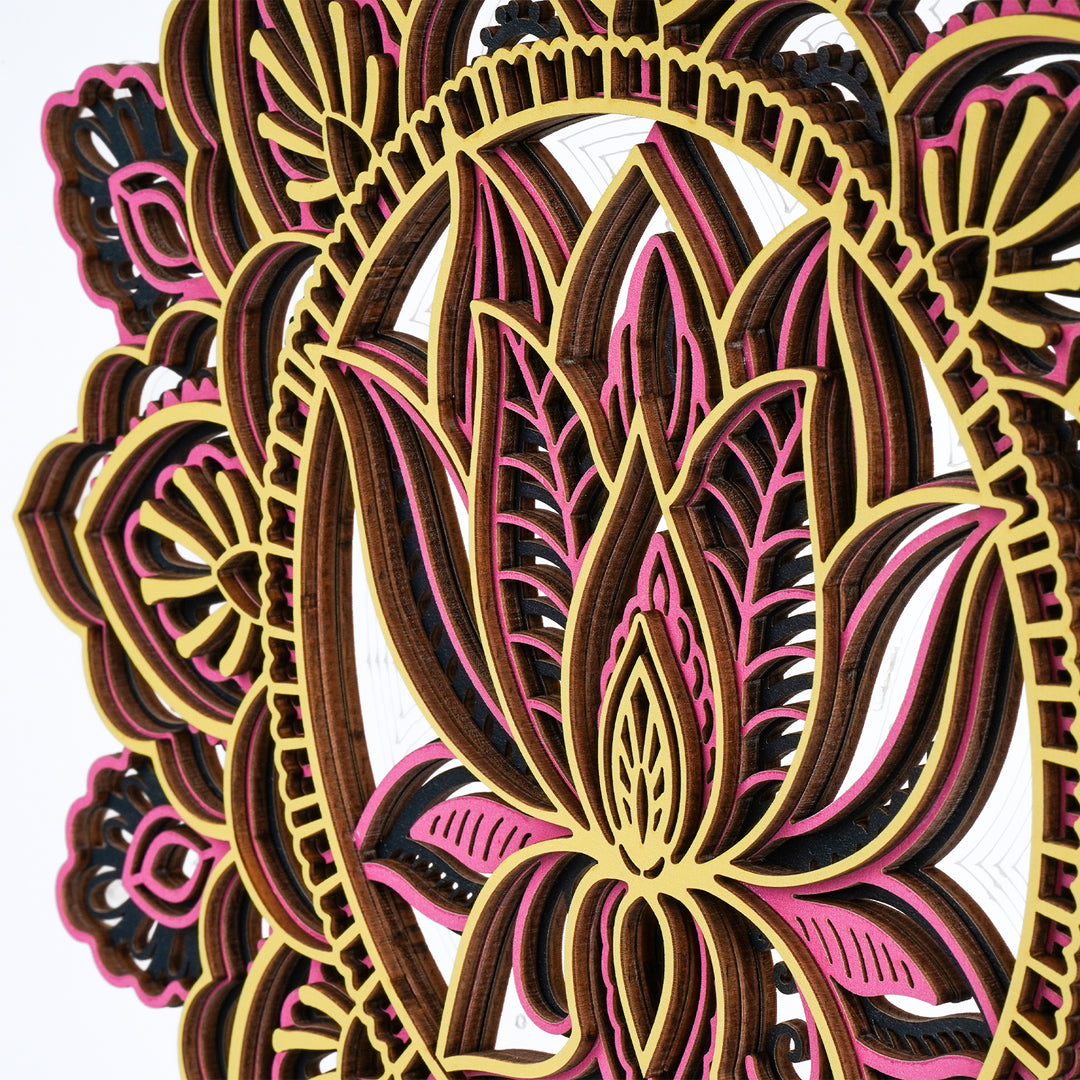 Wooden Mandala Atmosphere Light-Mystic Glow