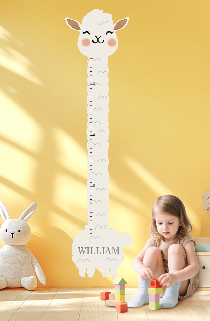 Règle de croissance personnalisée en bois avec lama