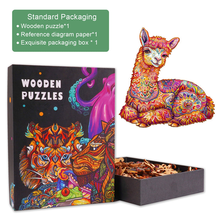 llama Wooden Jigsaw Puzzle