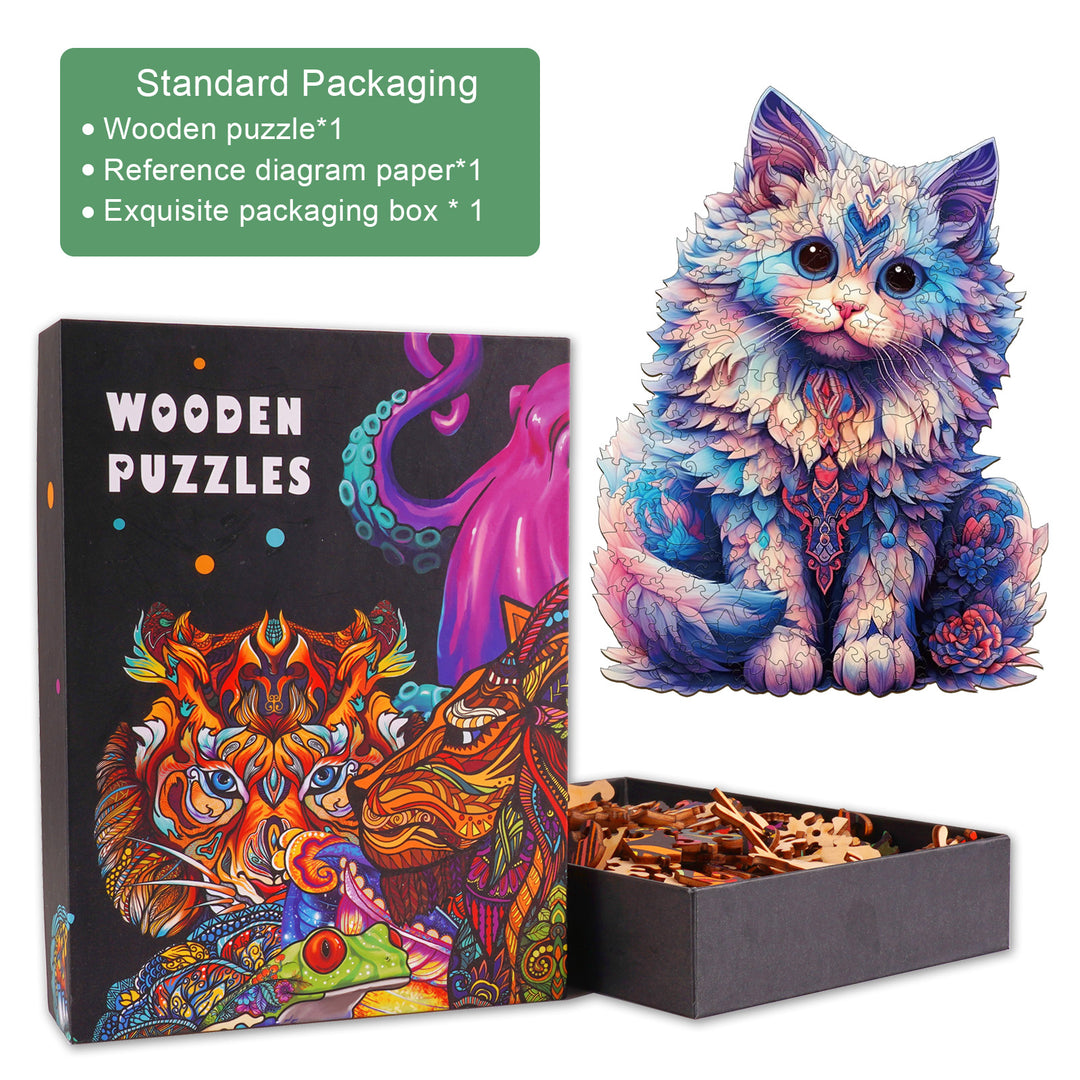 Cute Ragdoll Cat Wooden Jigsaw Puzzle