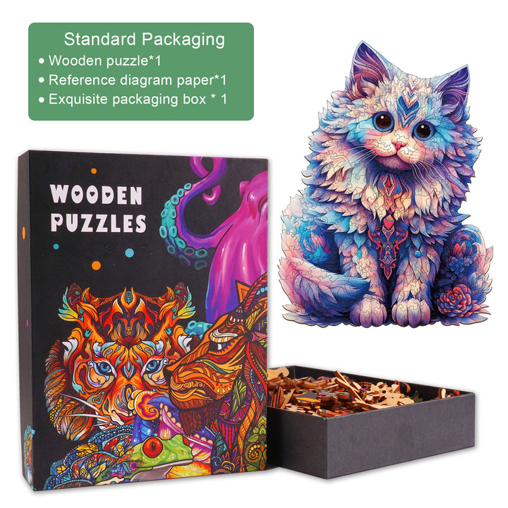 Cute Ragdoll Cat Wooden Jigsaw Puzzle
