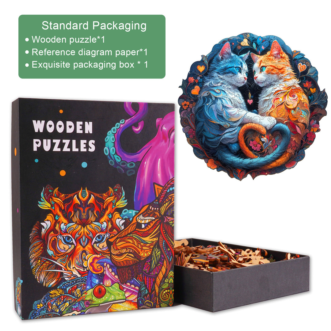 Lovely Cat Wooden Jigsaw Puzzle