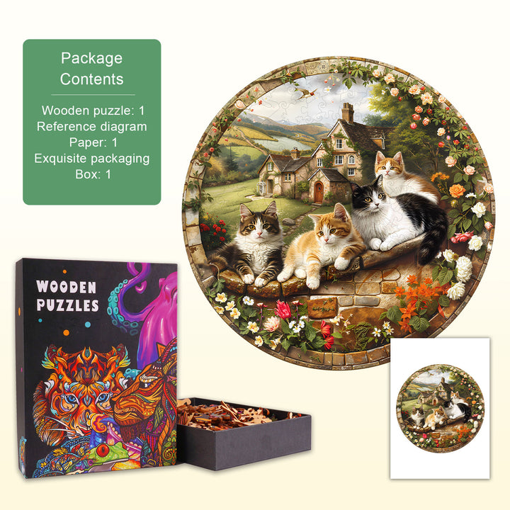 Kitten Manor Wooden Jigsaw Puzzle