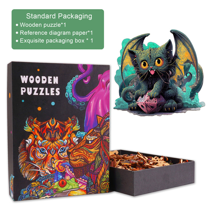 Cat Cthulhu Wooden Jigsaw Puzzle