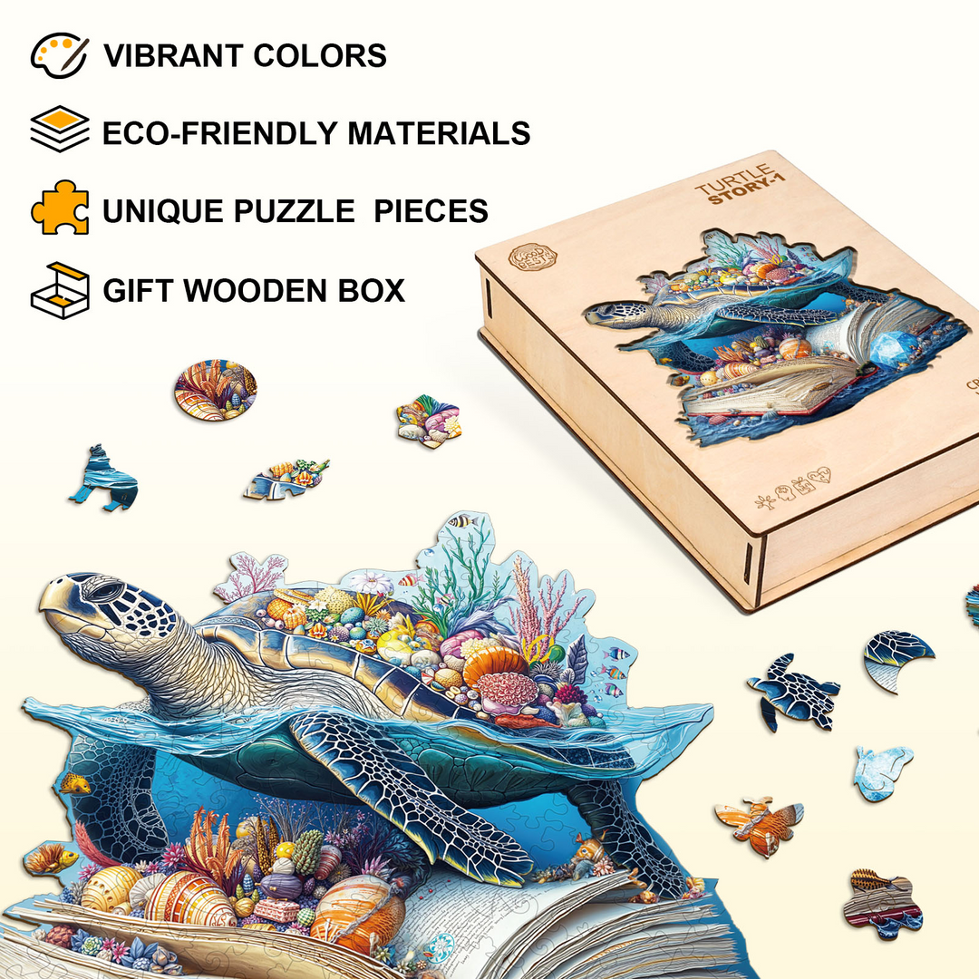 Turtle Story-1 Holz-Puzzle