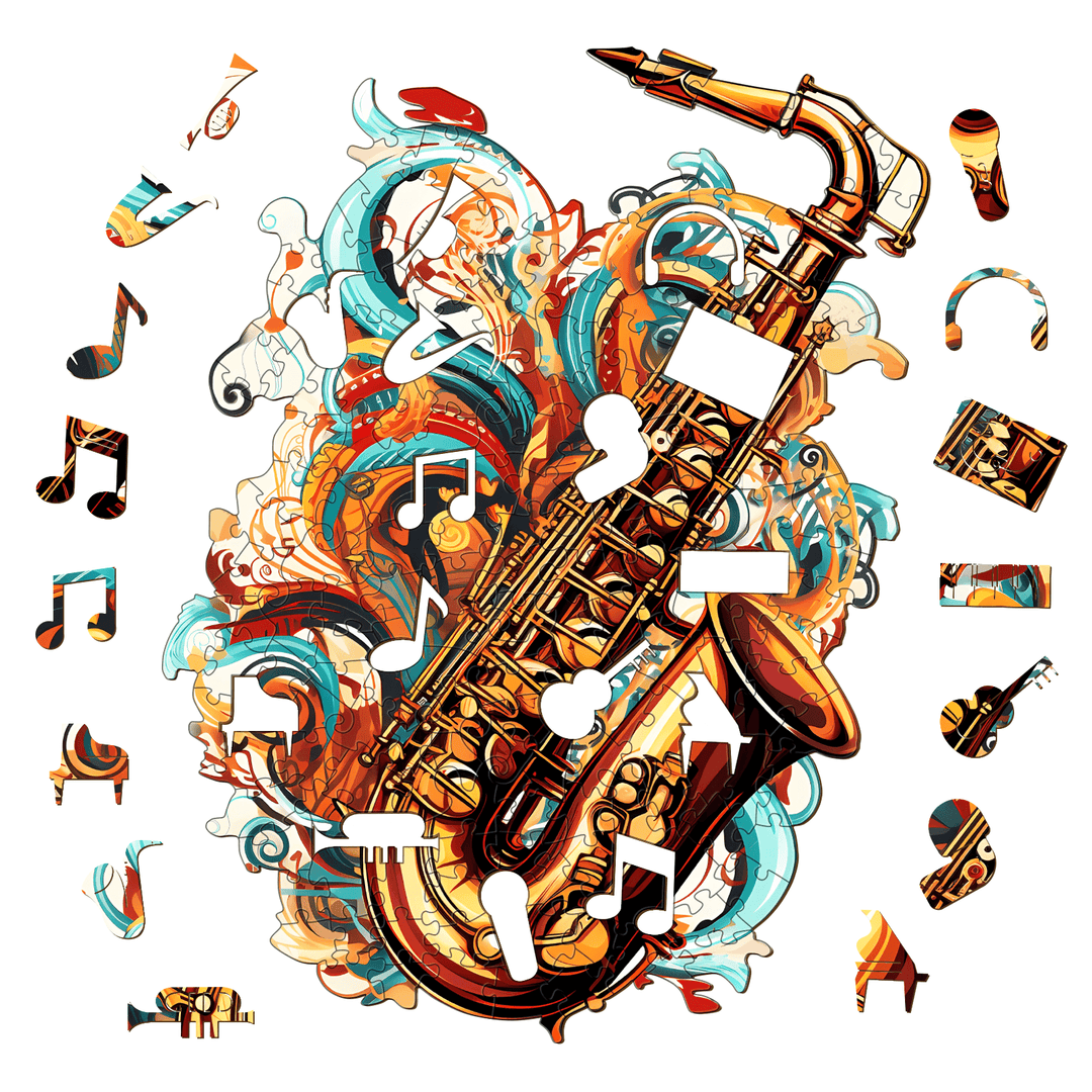 The Melodious Saxophone Wooden Jigsaw Puzzle