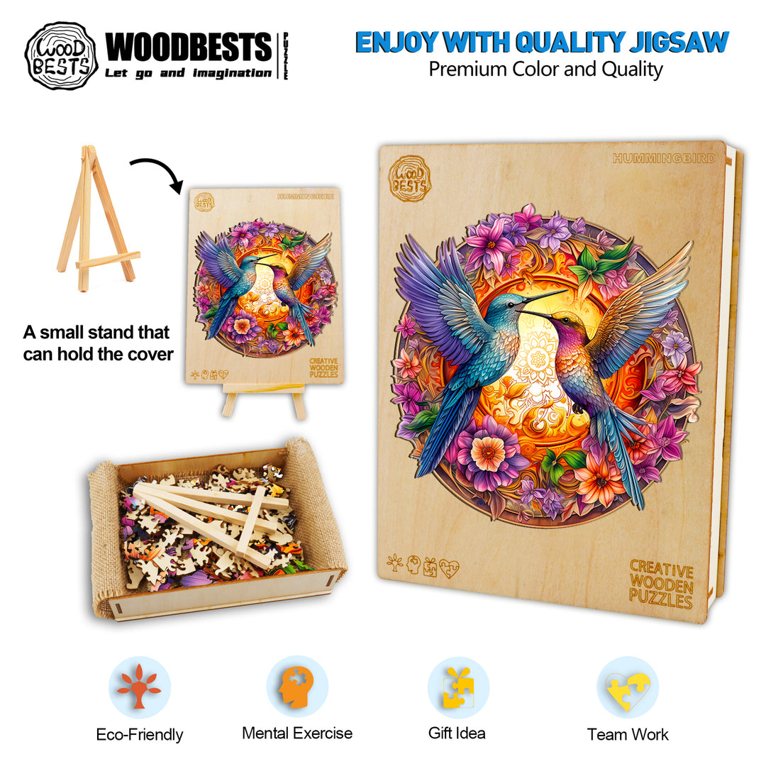Hummingbirds Wooden Jigsaw Puzzle
