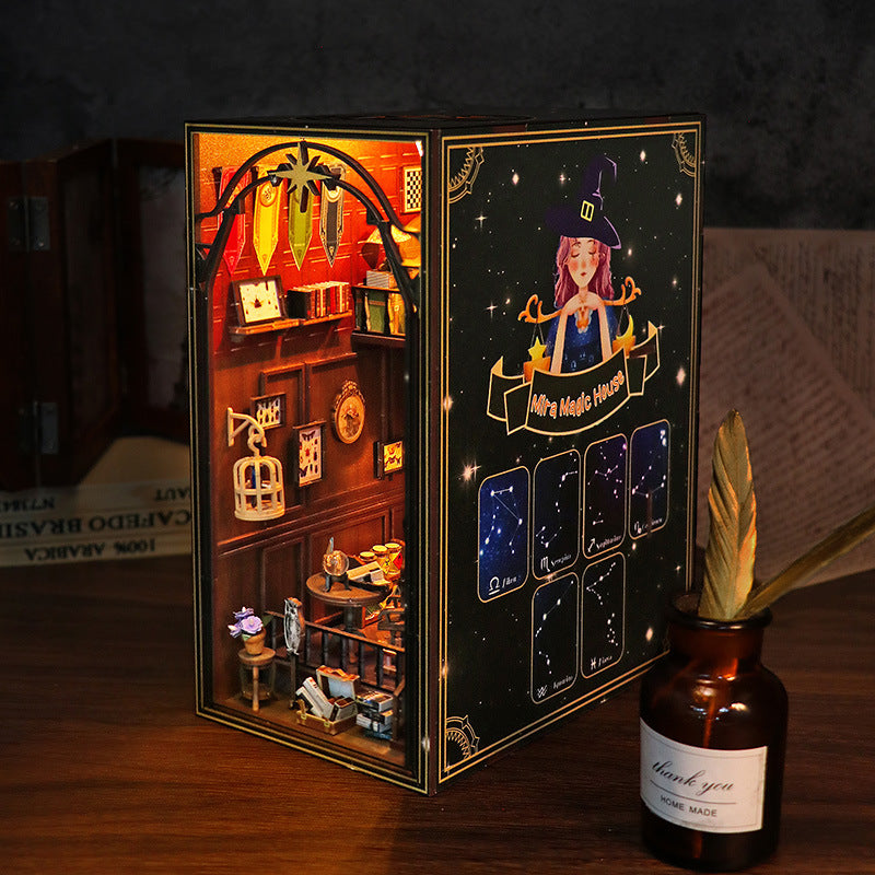 Magic Pharmacist DIY Book Nook Kit with detailed musical decor and enchanting lighting.