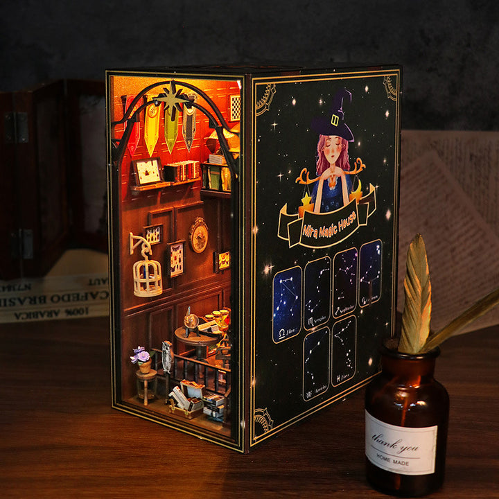 Magic Pharmacist DIY Book Nook Kit with detailed musical decor and enchanting lighting.