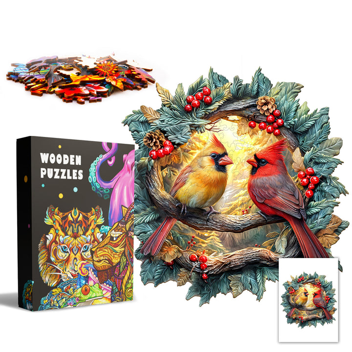 3D Northern Cardinal Wooden Jigsaw Puzzle