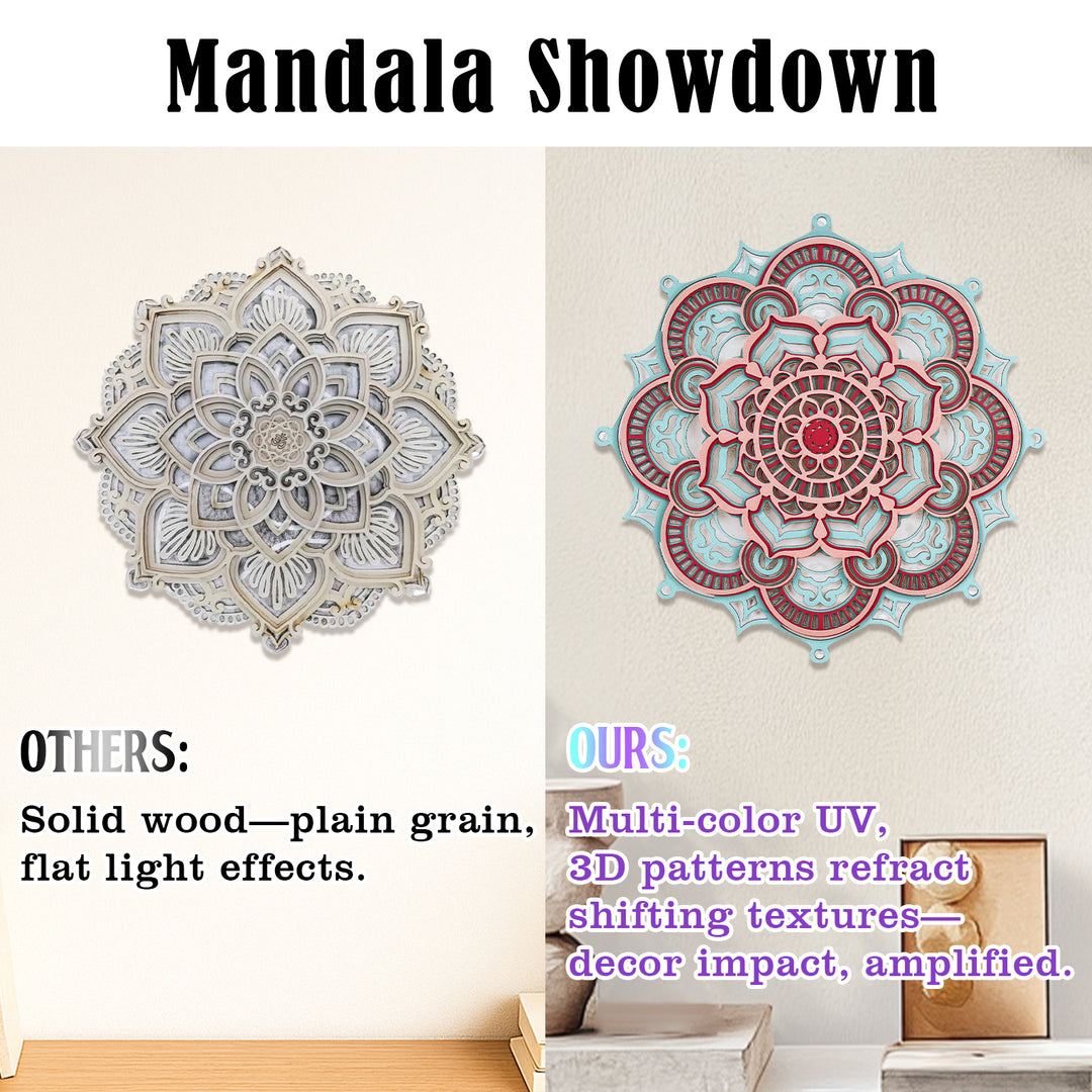 Wooden Mandala Atmosphere Light-Luminous Bloom