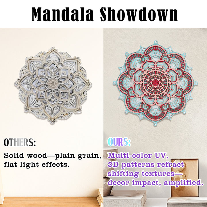Wooden Mandala Atmosphere Light-Luminous Bloom