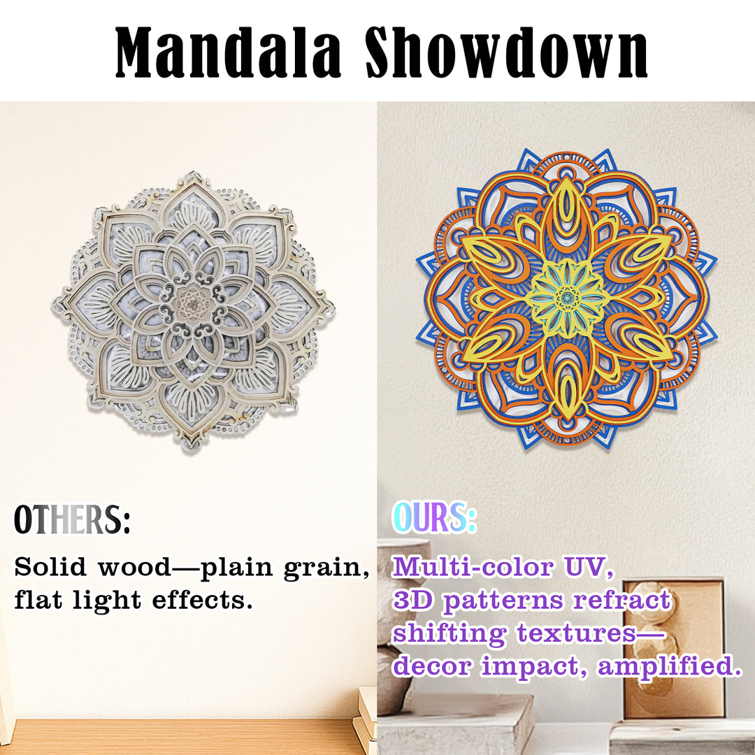 Wooden Mandala Atmosphere Light-Vibrant Spiral