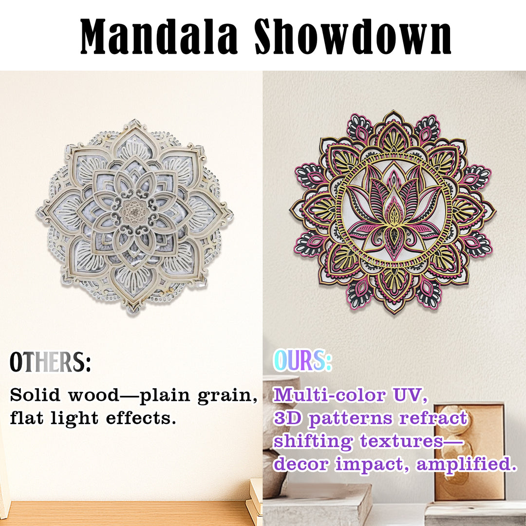 Wooden Mandala Atmosphere Light-Mystic Glow