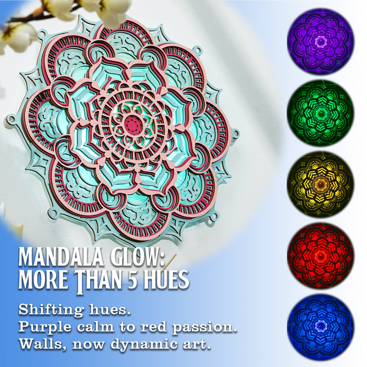 Wooden Mandala Atmosphere Light-Luminous Bloom
