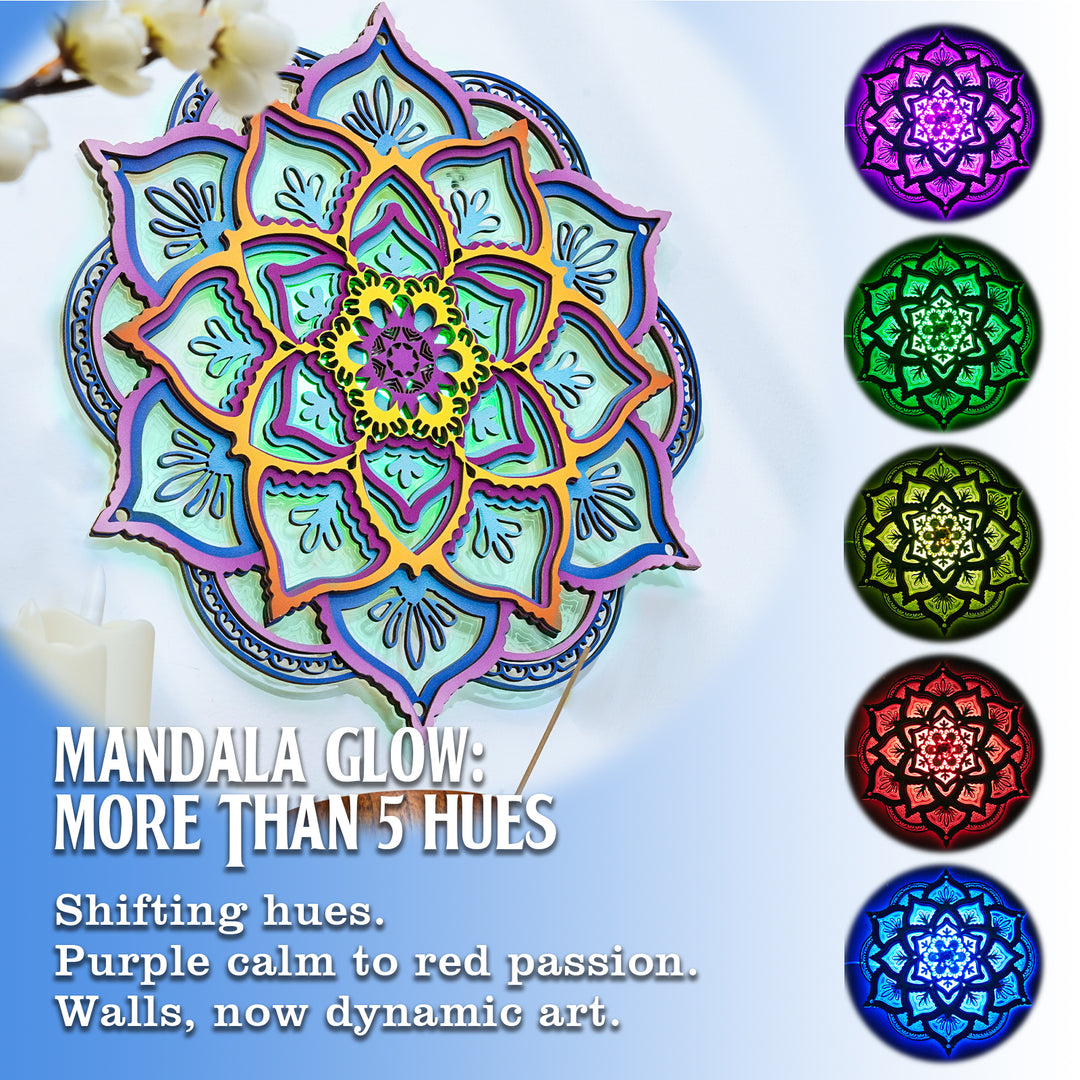 Wooden Mandala Atmosphere Light-Eternal Harmony