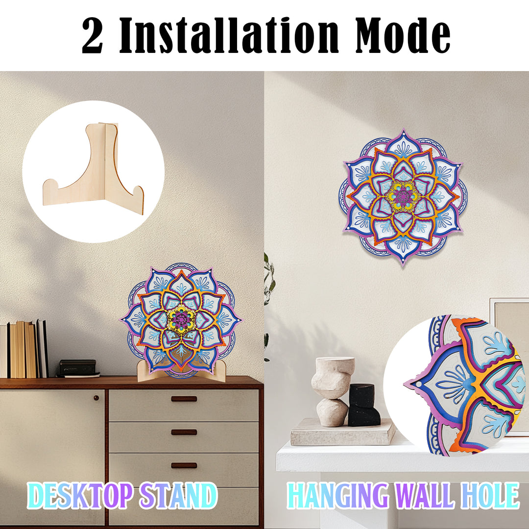 Wooden Mandala Atmosphere Light-Eternal Harmony