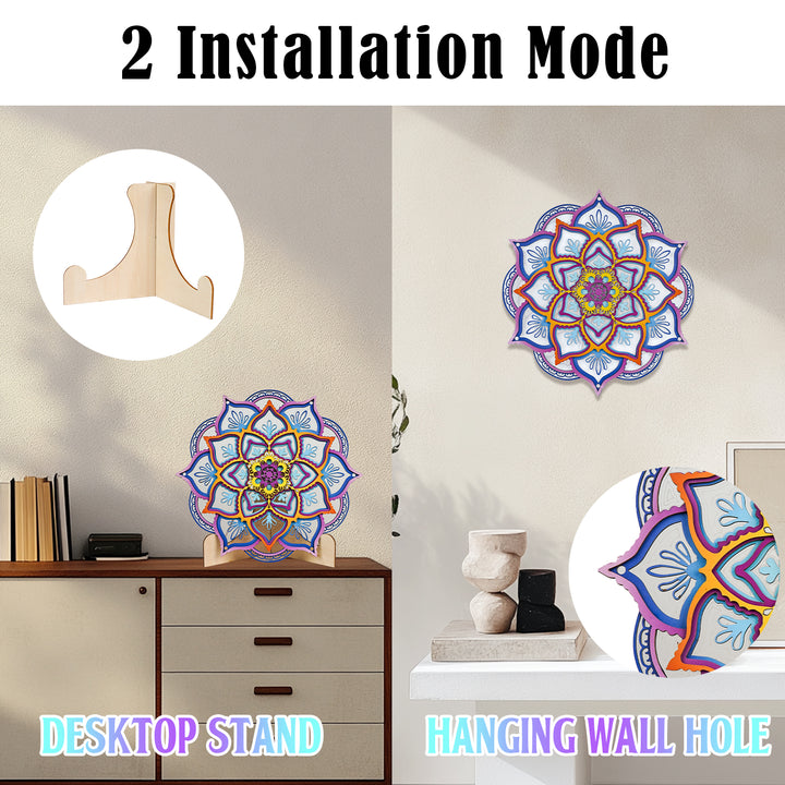 Wooden Mandala Atmosphere Light-Eternal Harmony