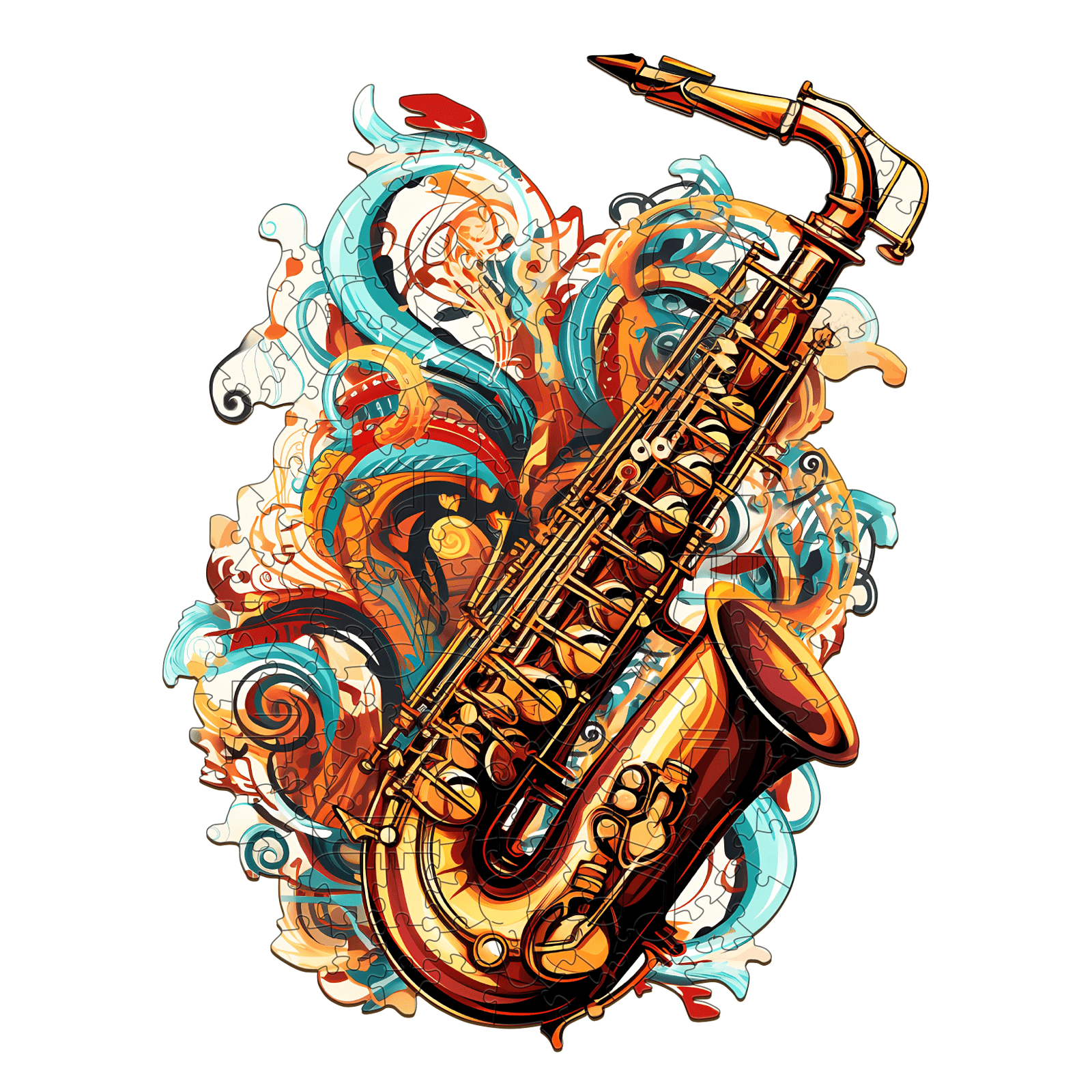 The Melodious Saxophone Wooden Jigsaw Puzzle Woodbests