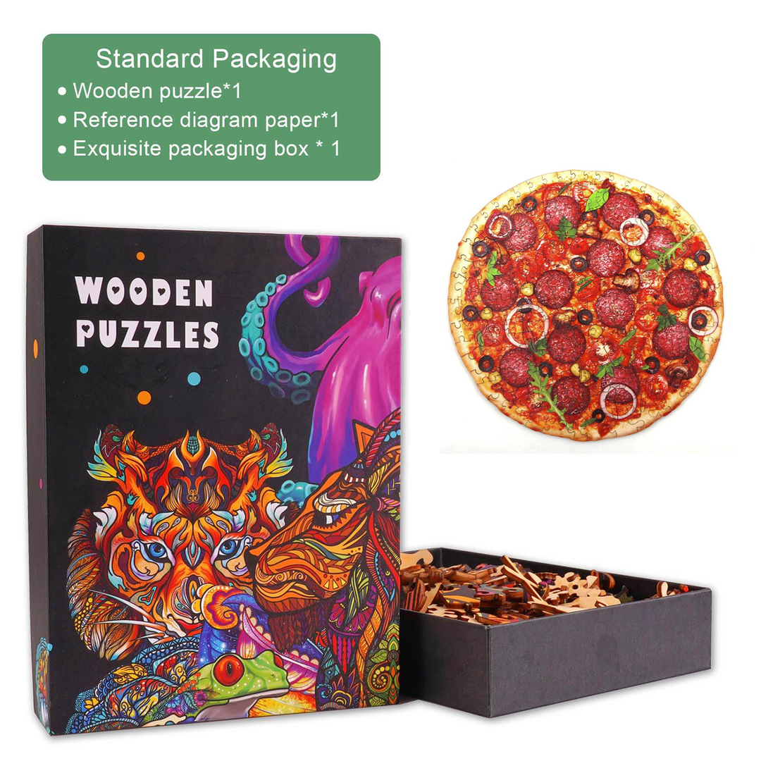 Sausage Pizza Wooden Jigsaw Puzzle - Woodbests