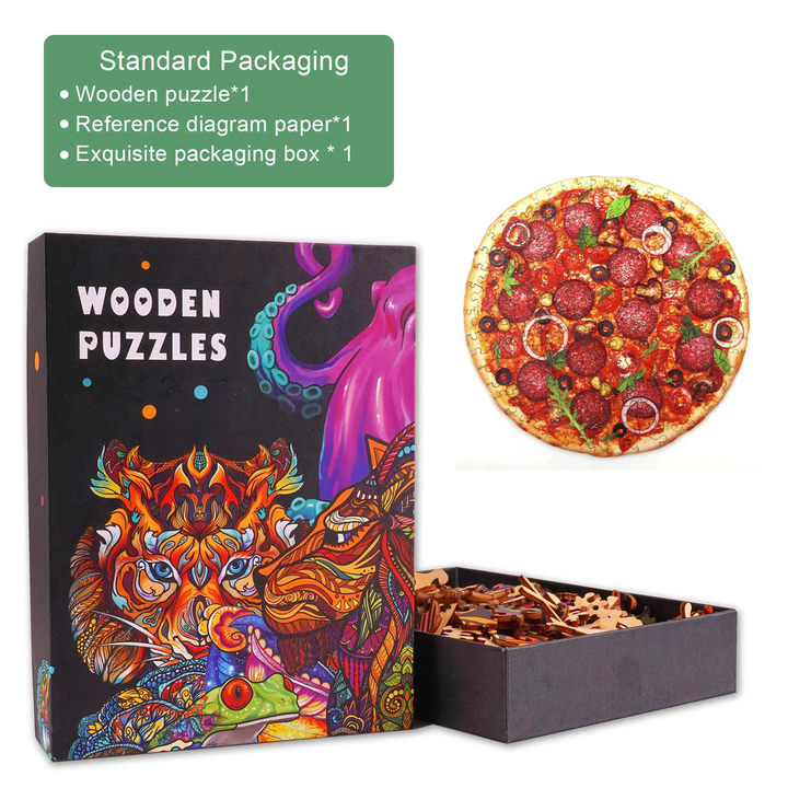 Sausage Pizza Wooden Jigsaw Puzzle - Woodbests