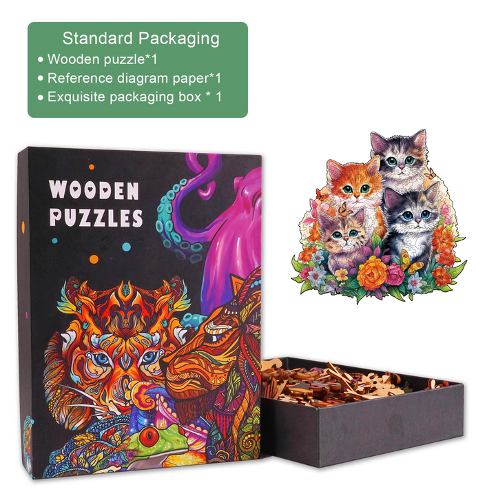 Cute Kitten Wooden Jigsaw Puzzle