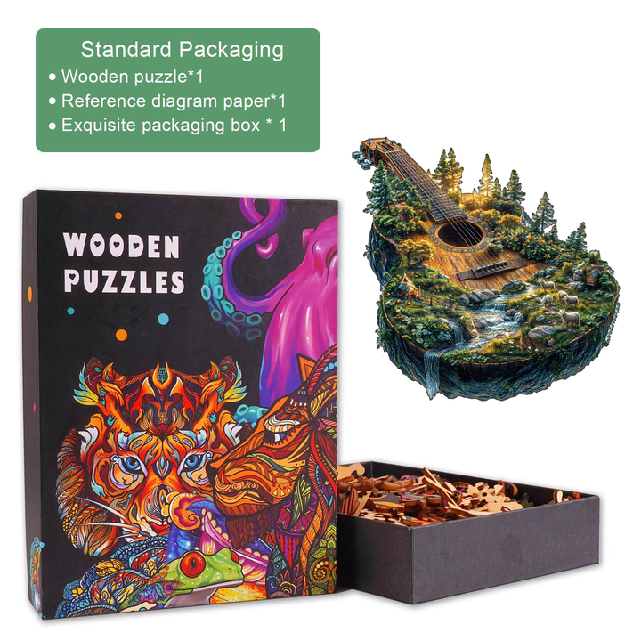 Forest guitar Wooden Jigsaw Puzzle