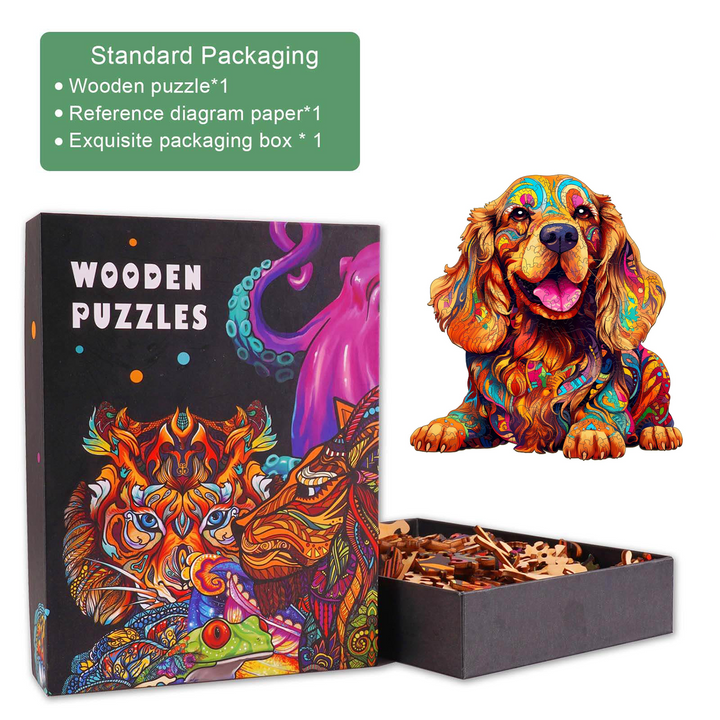 Cocker Spaniel-1 Wooden Jigsaw Puzzle
