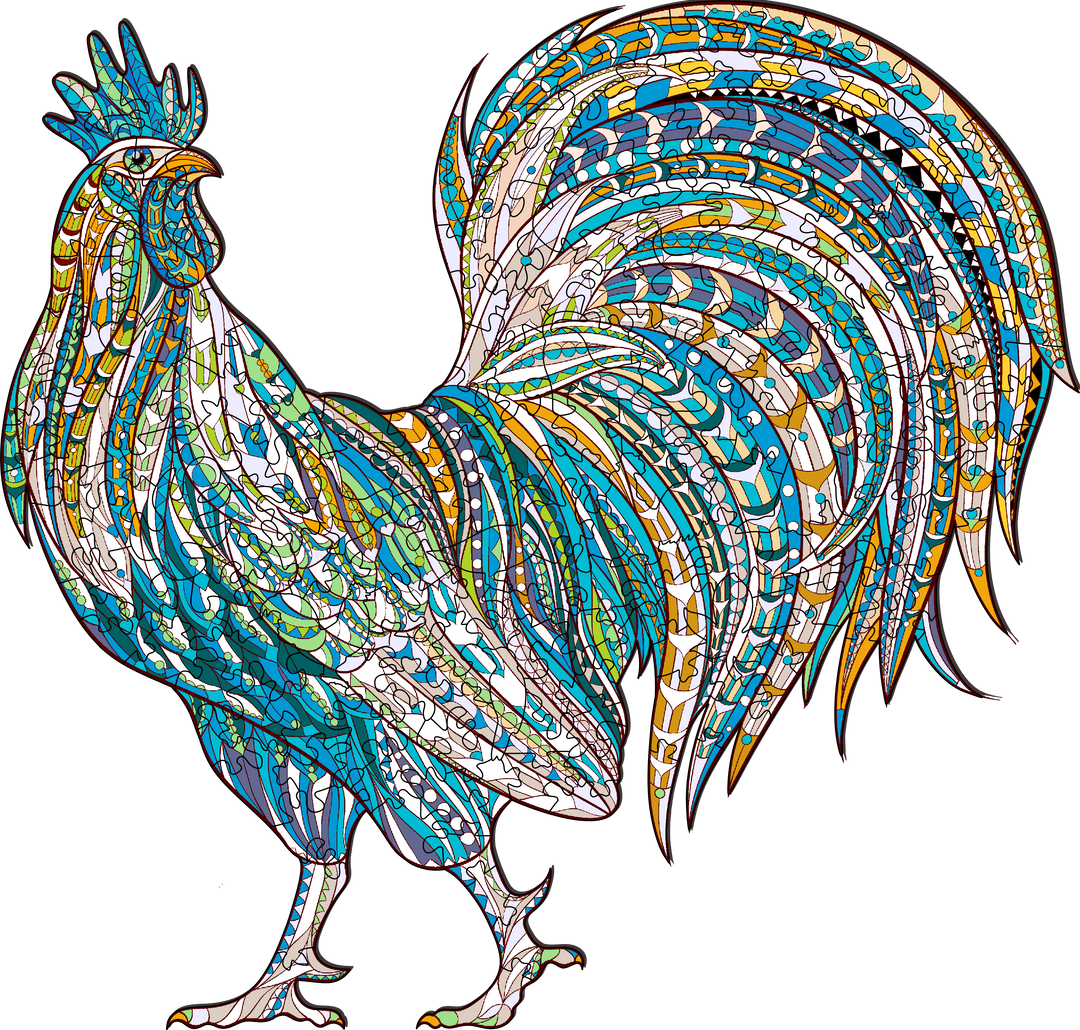 Strong Rooster Wooden Jigsaw Puzzle