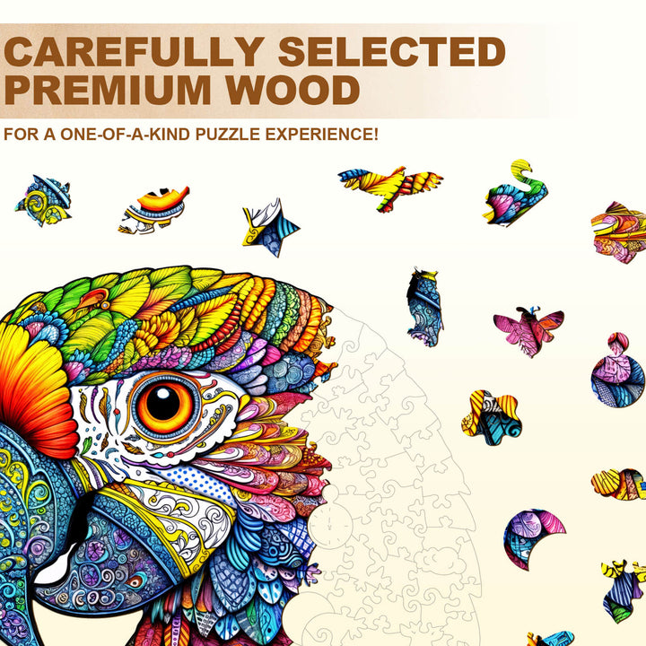 Colorful parrot Wooden Jigsaw Puzzle