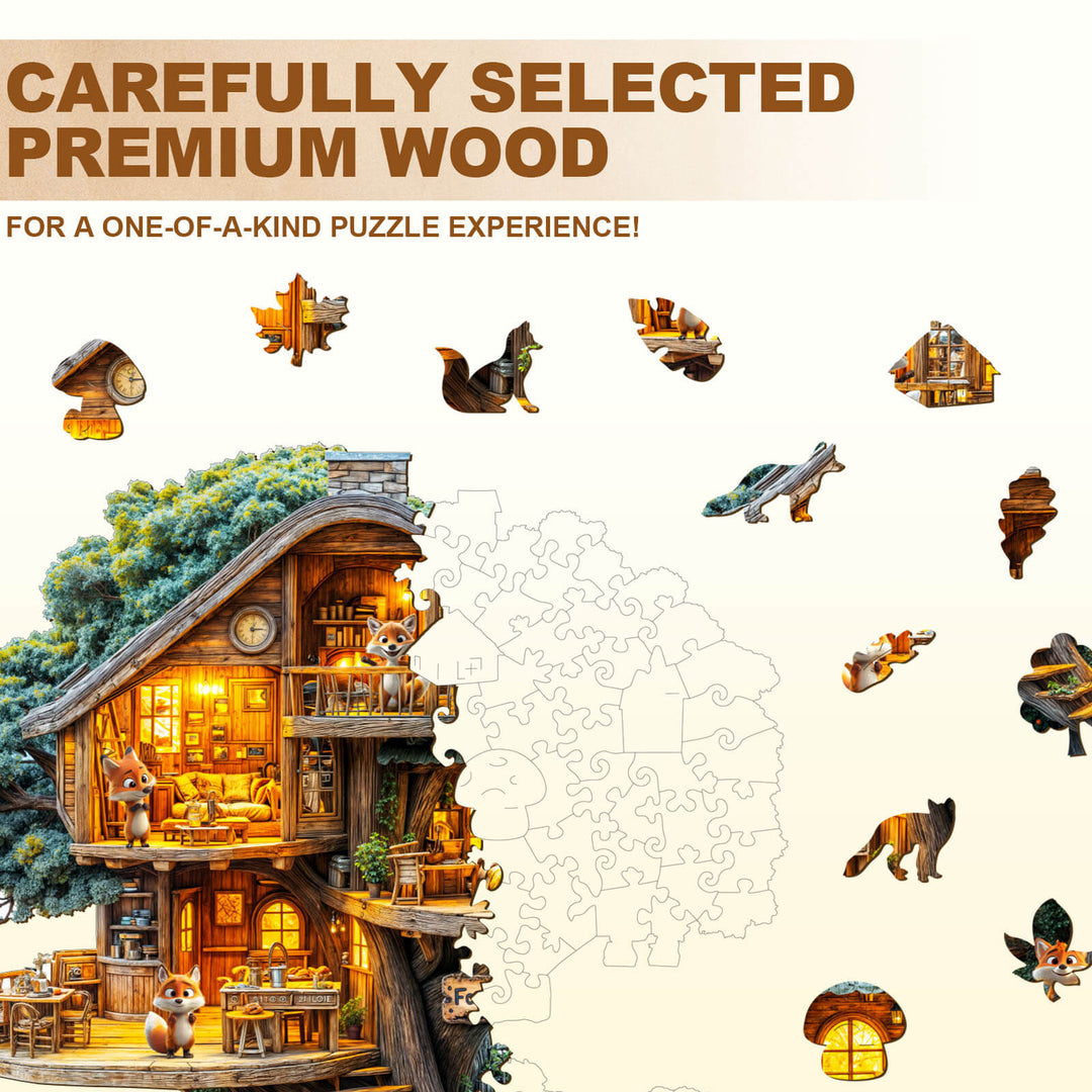 Fox House Holz-Puzzle