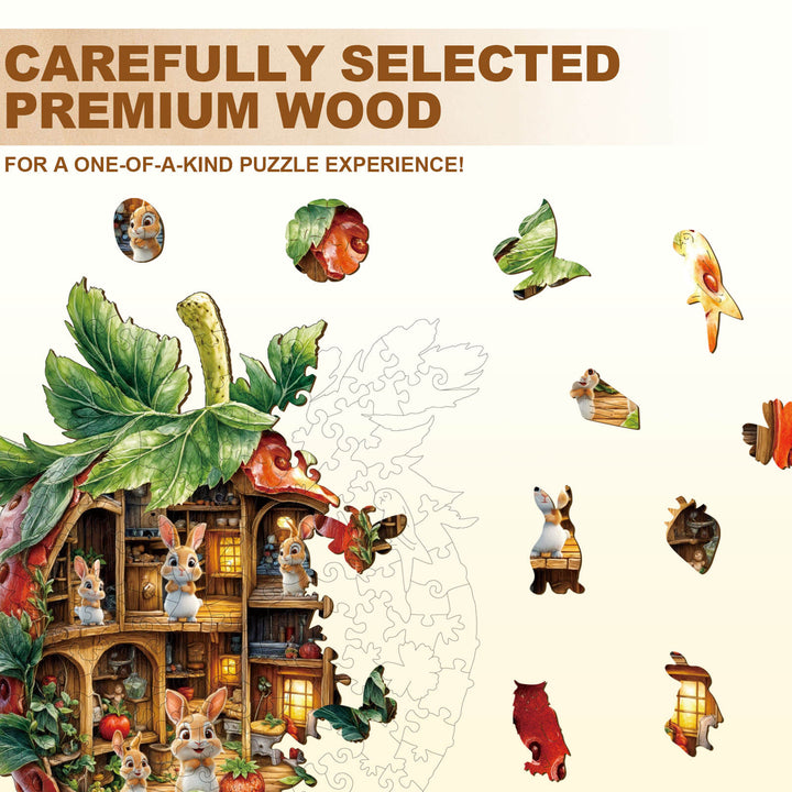 Erdbeerhasenhaus Holz-Puzzlespiel
