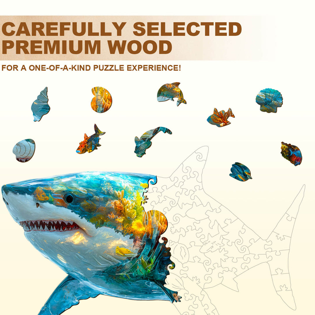 Flower Shark Holz-Puzzlespiel