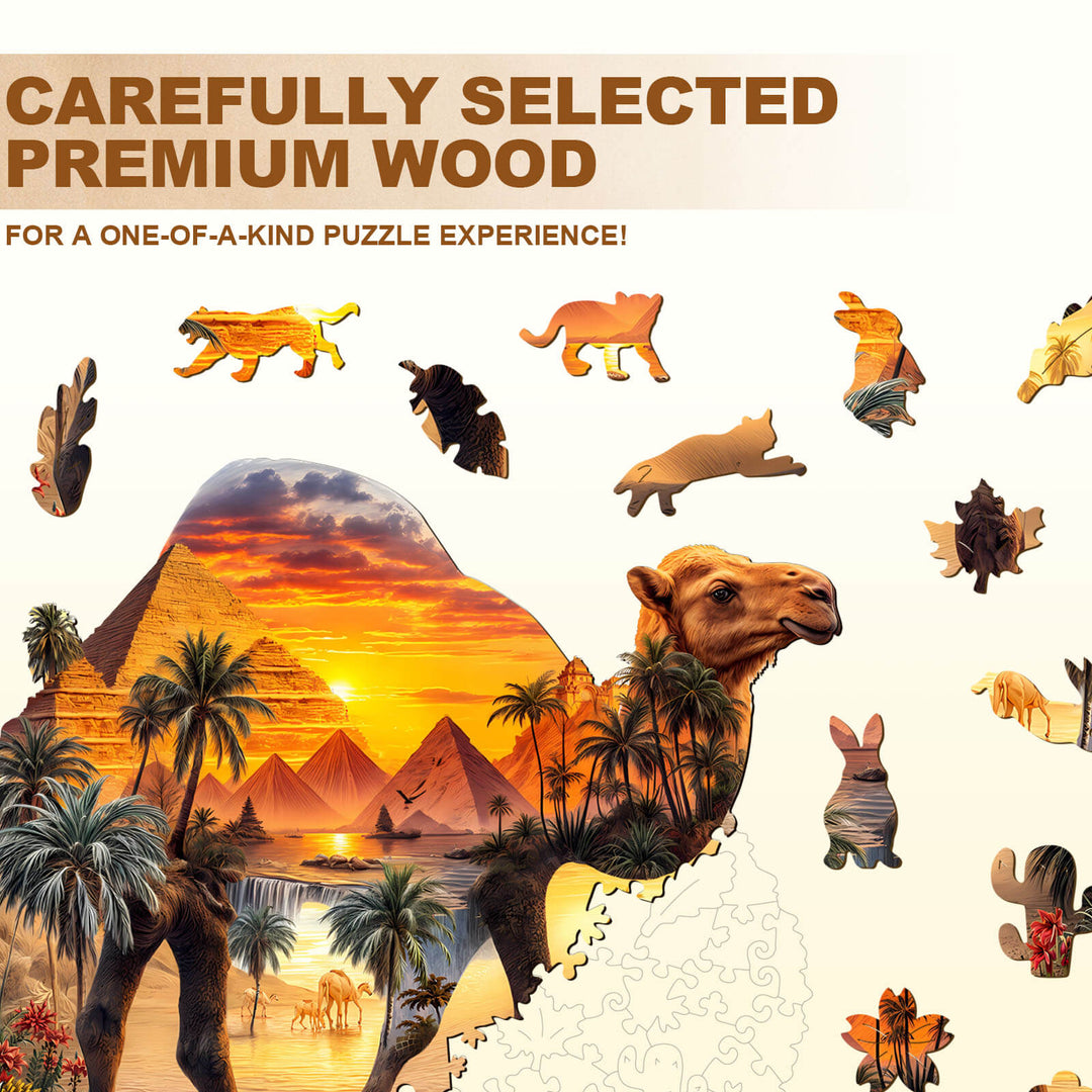 Desert Camel Wooden Jigsaw Puzzle