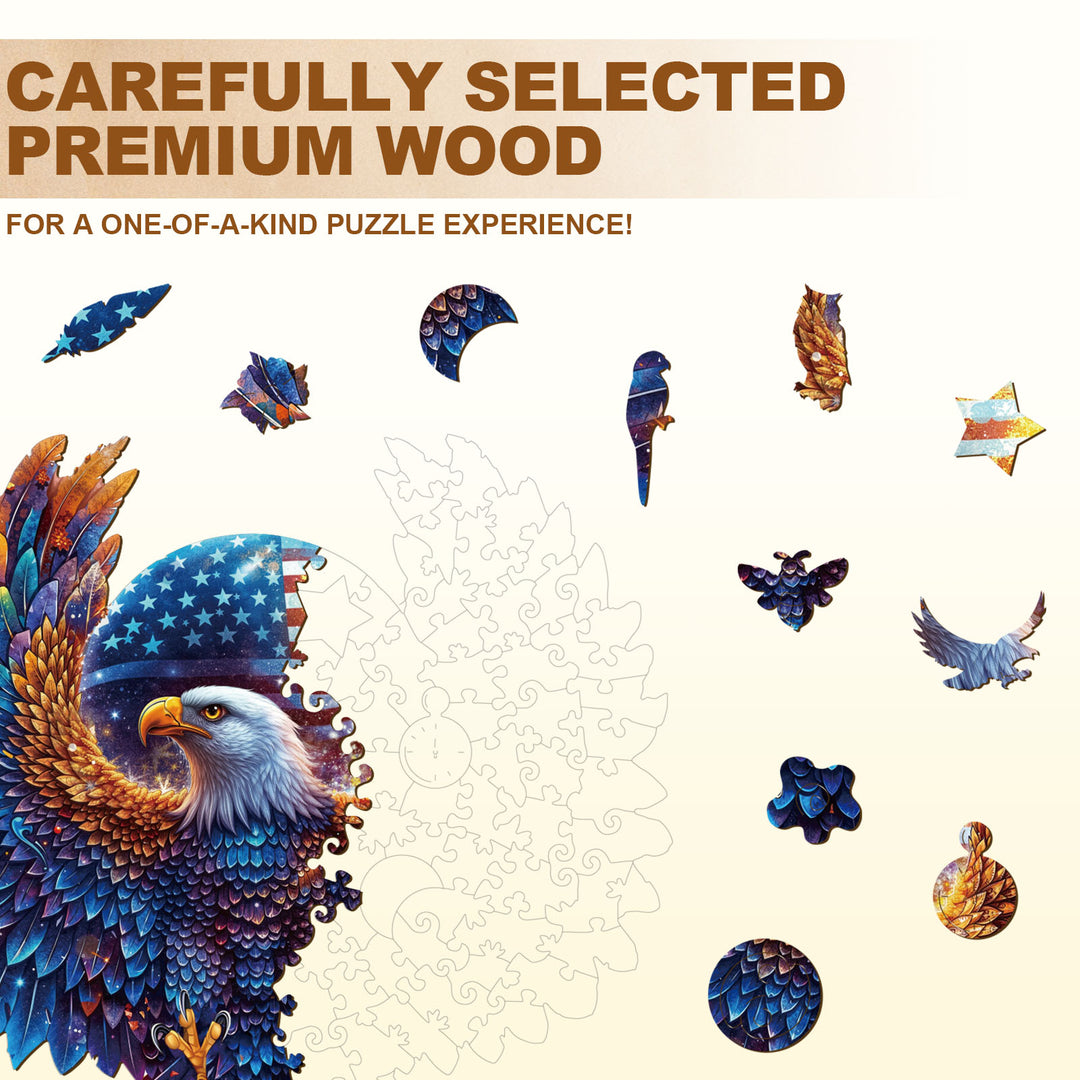 Patriot Eagle Wooden Jigsaw Puzzle