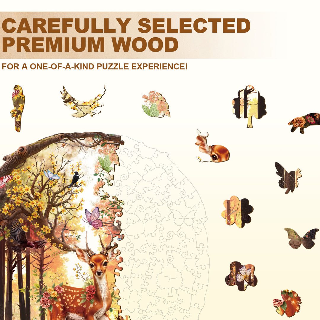 Elf Deer Wooden Jigsaw Puzzle