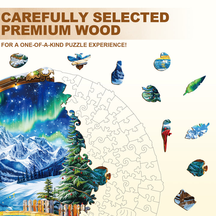 Silent Aurora Wooden Jigsaw Puzzle