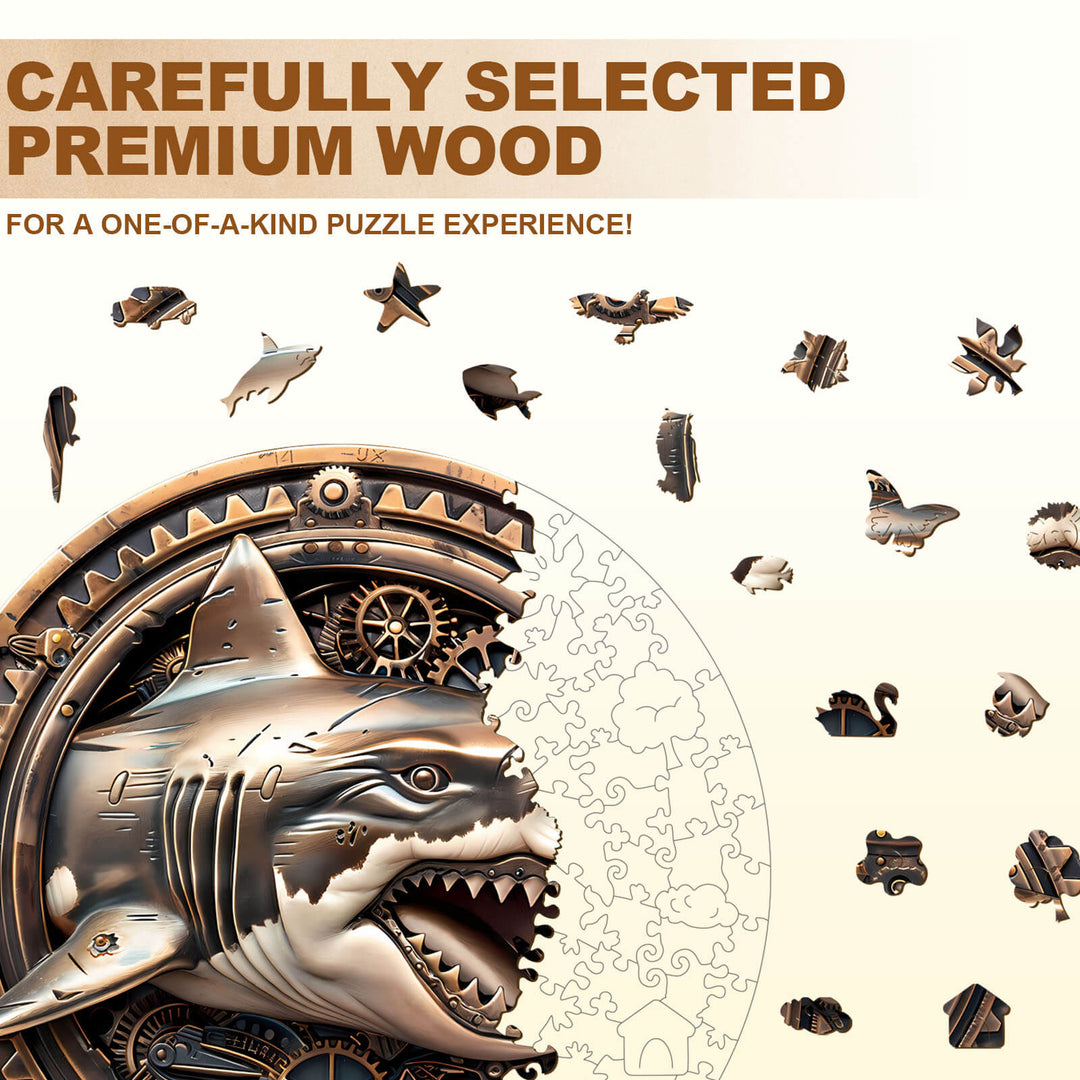 Mechanical Shark-2 Wooden Jigsaw Puzzle