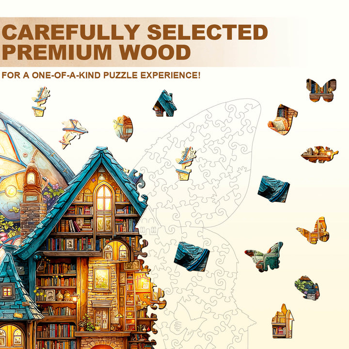 Butterfly Fairy House Wooden Jigsaw Puzzle