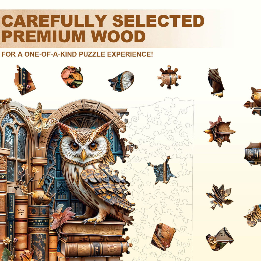 Bücherregal Eule Holz-Puzzle