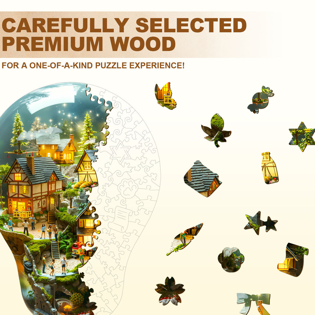 Light Town Wooden Jigsaw Puzzle