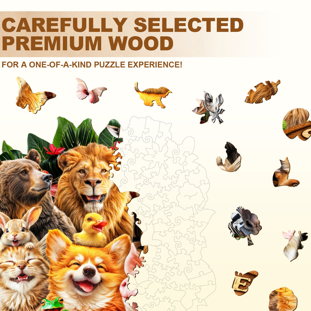 Squeeze Zoo Wooden Jigsaw Puzzle