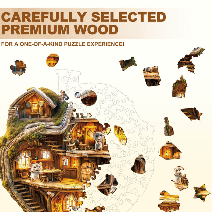 Puzzle en bois Maison Arbre de Cœur