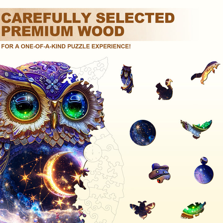 Moonlit Owl Wooden Jigsaw Puzzle